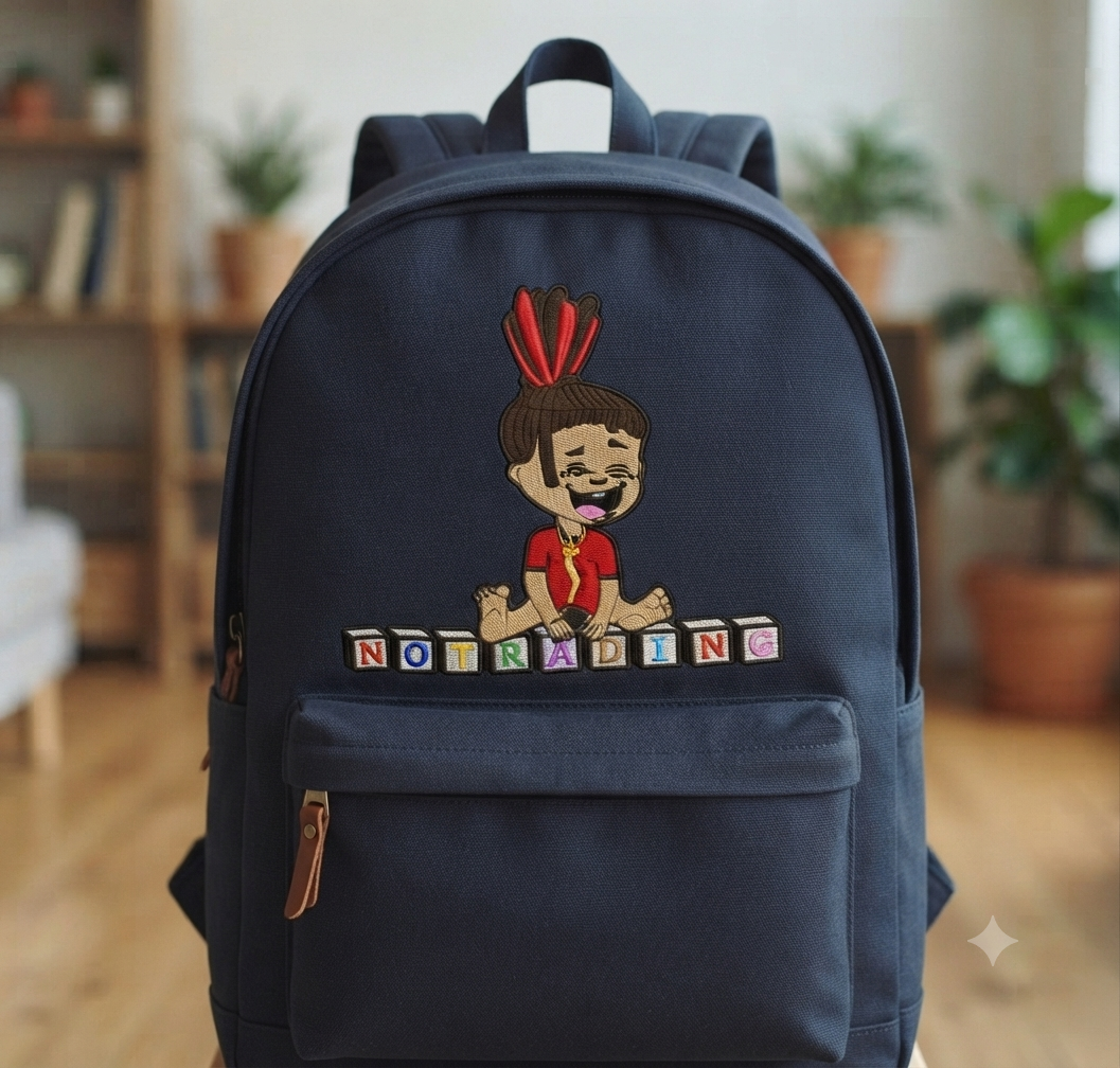 Urban Boy Cartoon Embroidery Design, 8 Sizes & 8 Formats