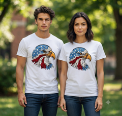 Patriotic American Eagle Embroidery, US Flag Bald Eagle Machine File