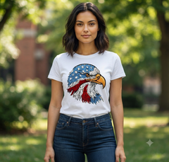 Patriotic American Eagle Embroidery, US Flag Bald Eagle Machine File
