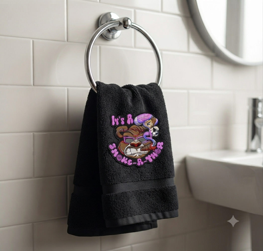 Angry Bear Smoke-A-Thon Embroidery, Streetwear Bear Design, 8 Formats 7 Sizes