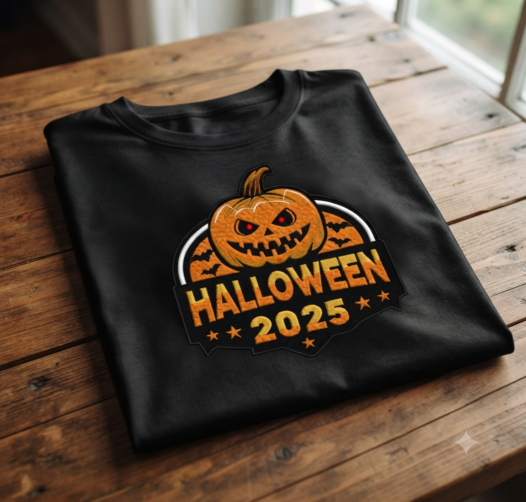 Halloween 2025 Embroidery Design, Jack O' Lantern Digital File