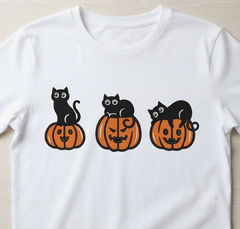 Halloween Black Cat Embroidery, Jack O Lantern Pumpkin Design