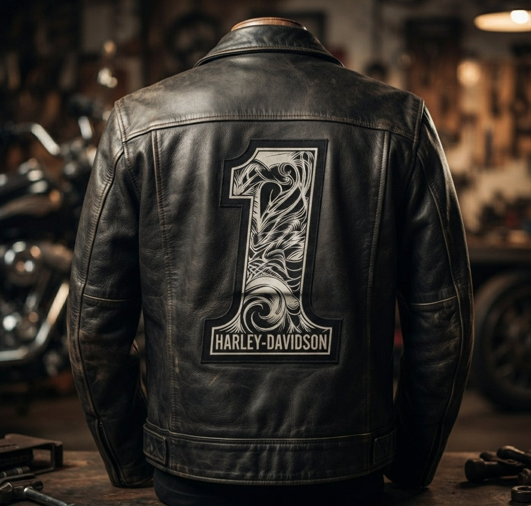 Harley Davidson Number 1 Eagle Skull Machine Embroidery Design, American Motorcycle Biker Embroidery File, 8 Sizes, 8 Formats