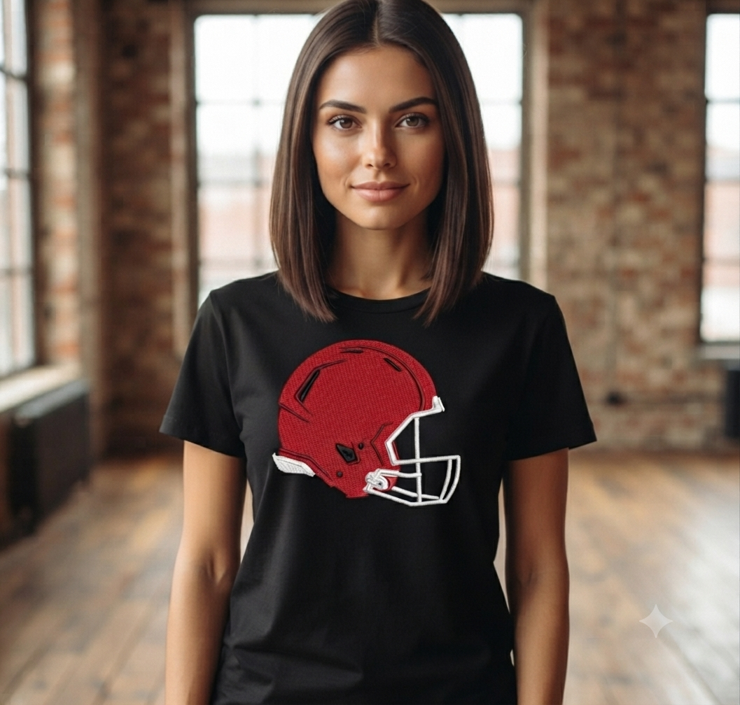 Football Helmet Embroidery Design, Sports Machine Embroidery File