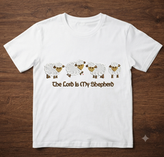 The Lord Is My Shepherd Embroidery, Christian Sheep Bible Verse Digital File