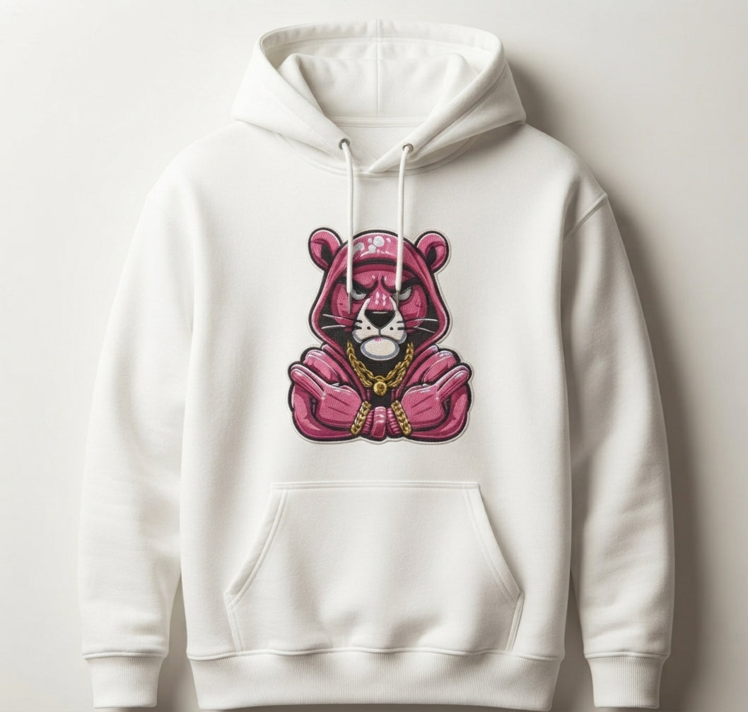 Pink Panther Thug Life Machine Embroidery Design - 8 Sizes & Multiple Formats