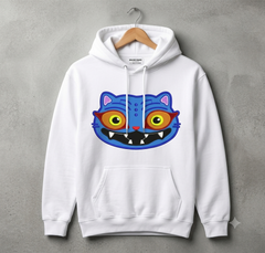 Blue Monster Cat Embroidery Design, Cartoon Beast Digital File