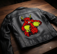 Boxing Red Bull Embroidery Design, Angry Bull Sports Machine File