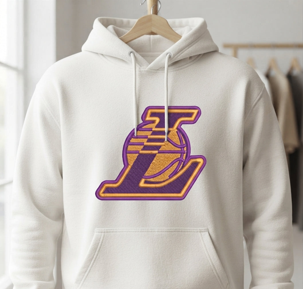 Los Angeles Lakers Basketball Machine Embroidery Design - 5 Sizes Included