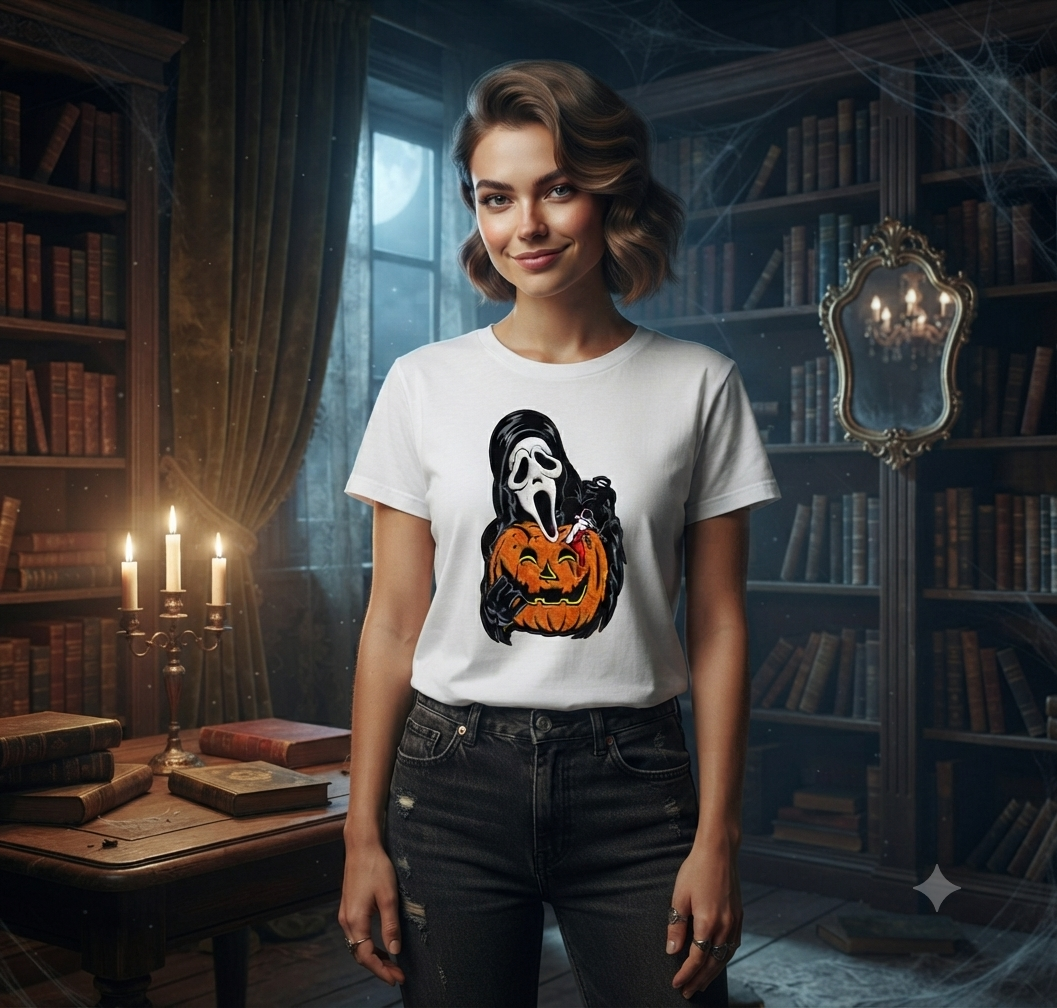 Ghostface Pumpkin Embroidery, Scream Halloween Machine File