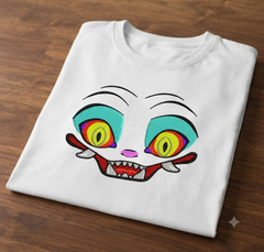 Trippy Cartoon Face Embroidery, Psychedelic Eyes Machine Design, 8 Formats 6 Sizes