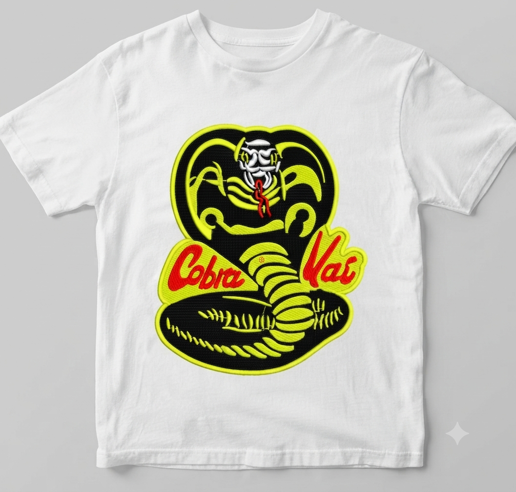 Cobra Kai Embroidery Design, Strike Hard Karate Dojo Digital File