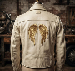 Wing Pair Back Patch Machine Embroidery Design, Detailed Angel Wings Biker Embroidery File, 6 Sizes, 8 Formats