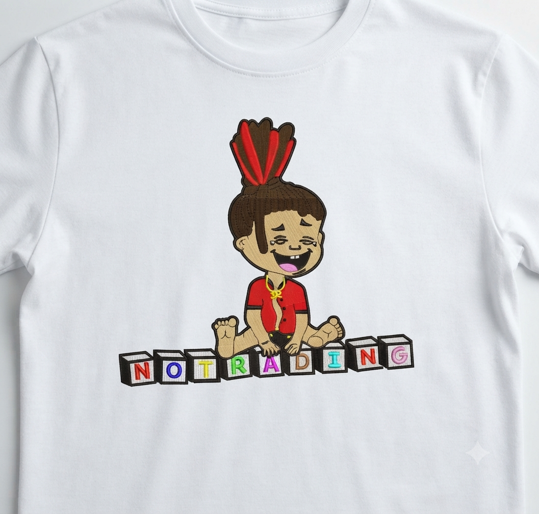 Urban Boy Cartoon Embroidery Design, 8 Sizes & 8 Formats