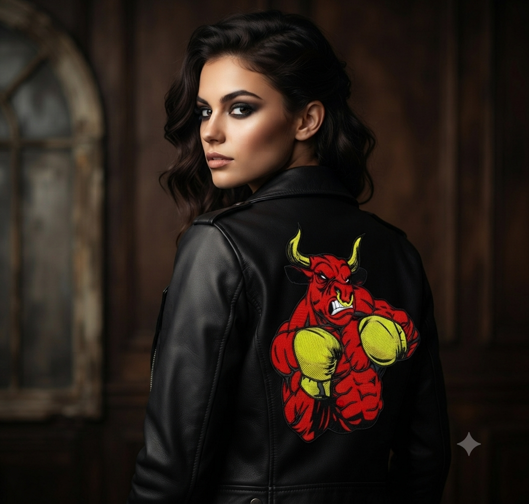 Boxing Red Bull Embroidery Design, Angry Bull Sports Machine File