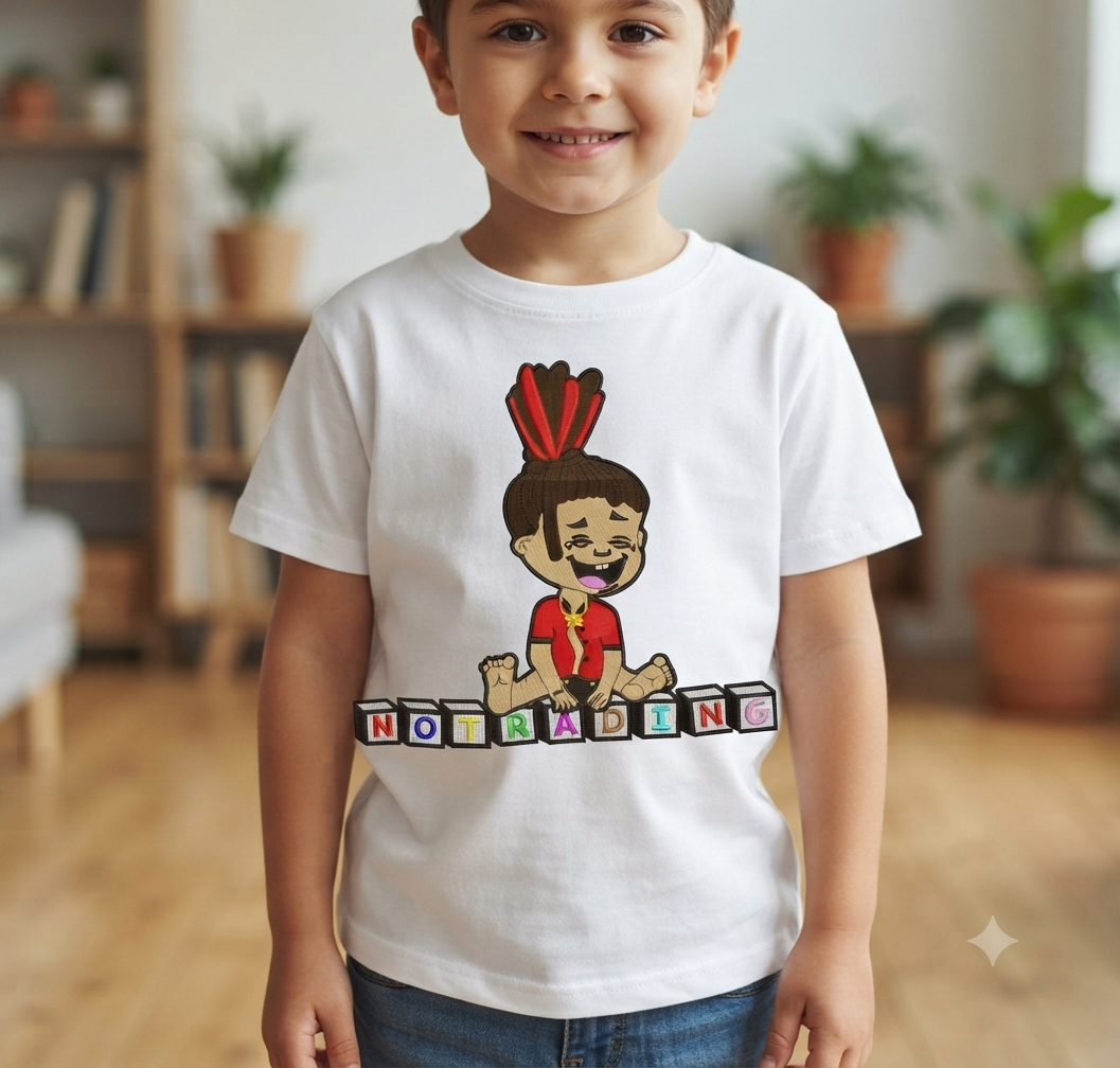 Urban Boy Cartoon Embroidery Design, 8 Sizes & 8 Formats