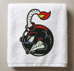 Angry Bomb Embroidery Design, Explosive Mascot Digital File