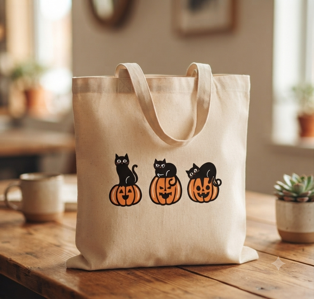 Halloween Black Cat Embroidery, Jack O Lantern Pumpkin Design