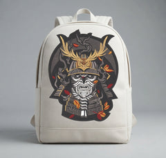 Samurai Warrior Mask Machine Embroidery Design, Japanese Oni Demon Bushido Embroidery File, 8 Sizes, 8 Formats