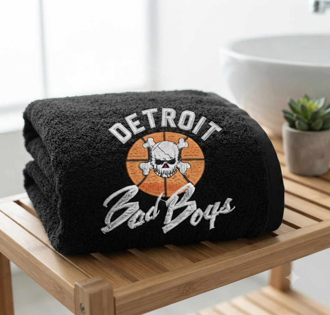 Detroit Bad Boys Basketball Embroidery Design, Skull Mascot Digital File