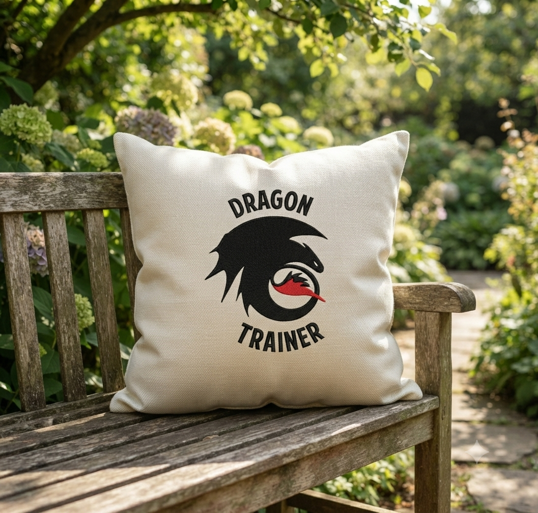 Dragon Trainer Embroidery Design, Night Fury Digital File, Toothless Embroidery Pattern