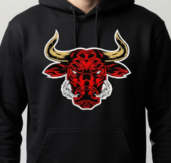 Red Bull Head Embroidery Design, Charging Bull Mascot Digital File