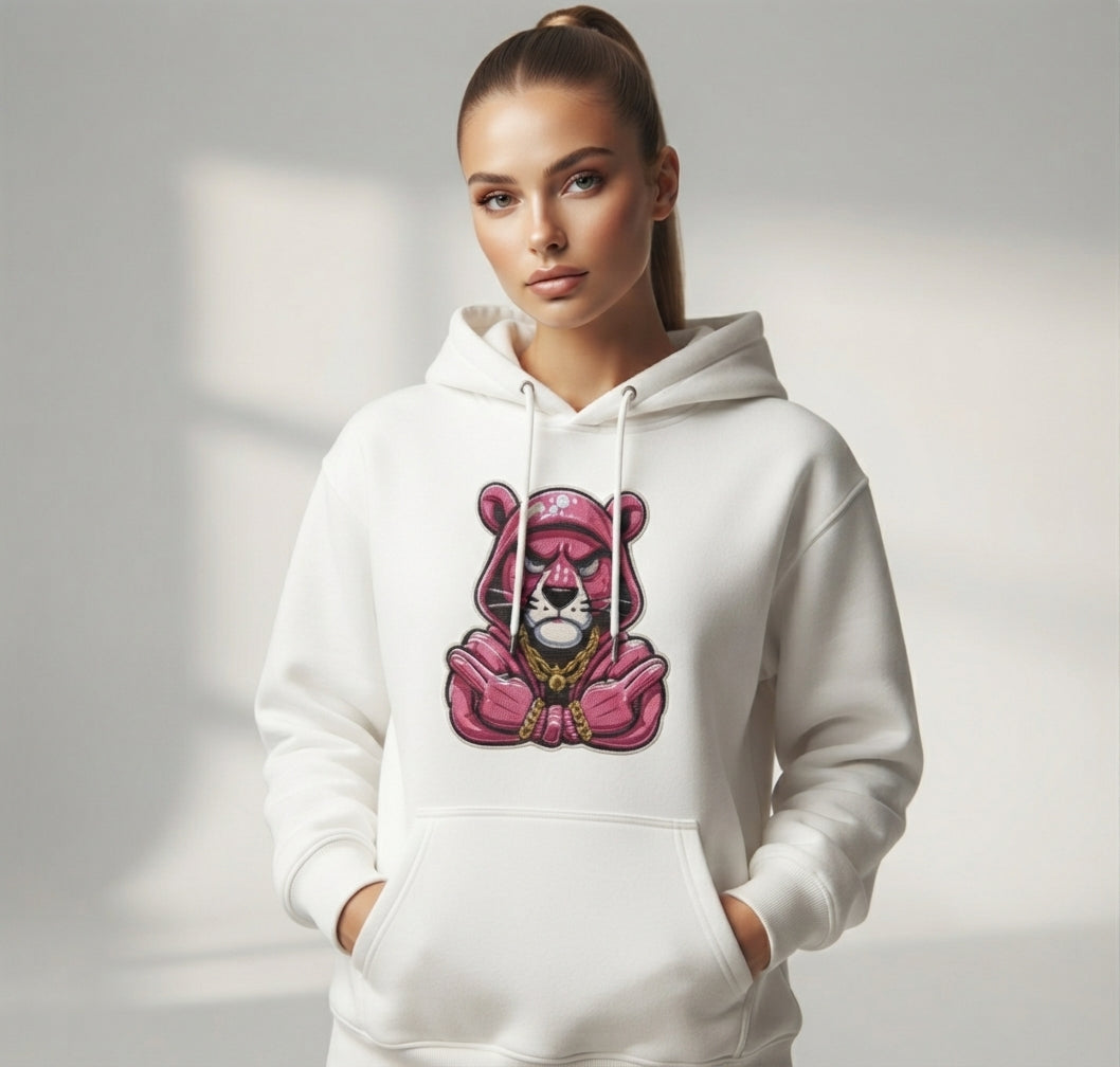 Pink Panther Thug Life Machine Embroidery Design - 8 Sizes & Multiple Formats