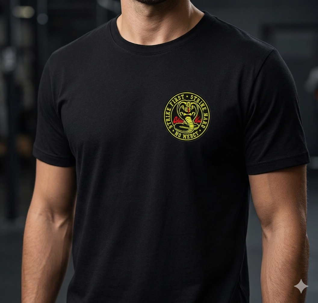 Cobra Kai Embroidery Design: Strike First No Mercy - 8 Sizes, 8 Formats