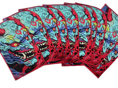 Japenese oni mask, ogre styled kensuke art embroidered back patch for biker jackets and vests