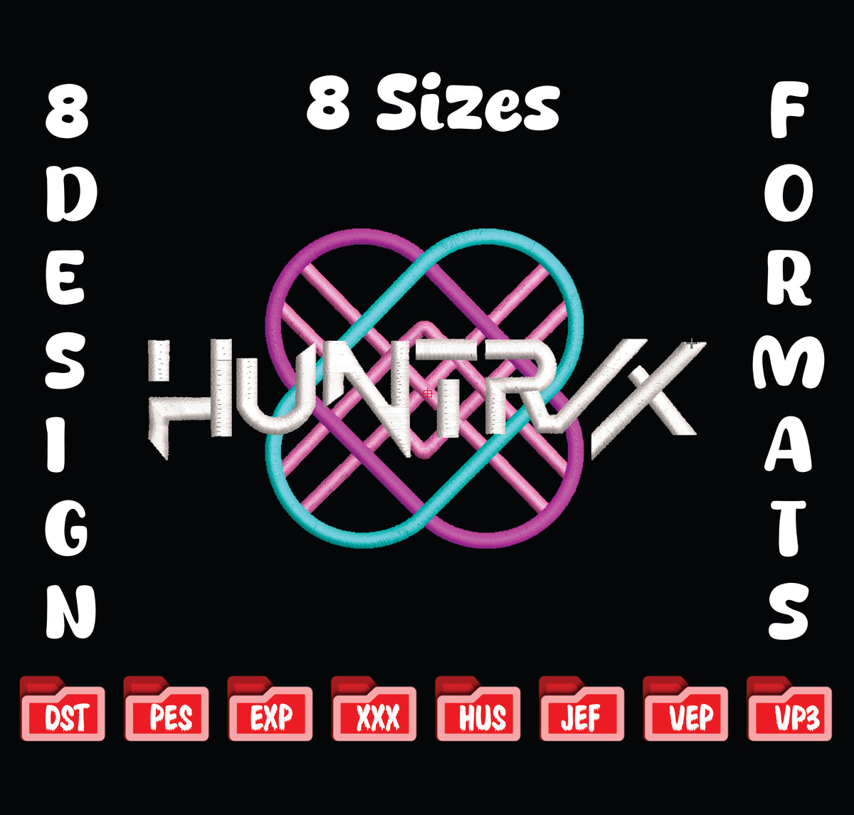Hntrix Kpop demon Hunter Premium embroidery desings