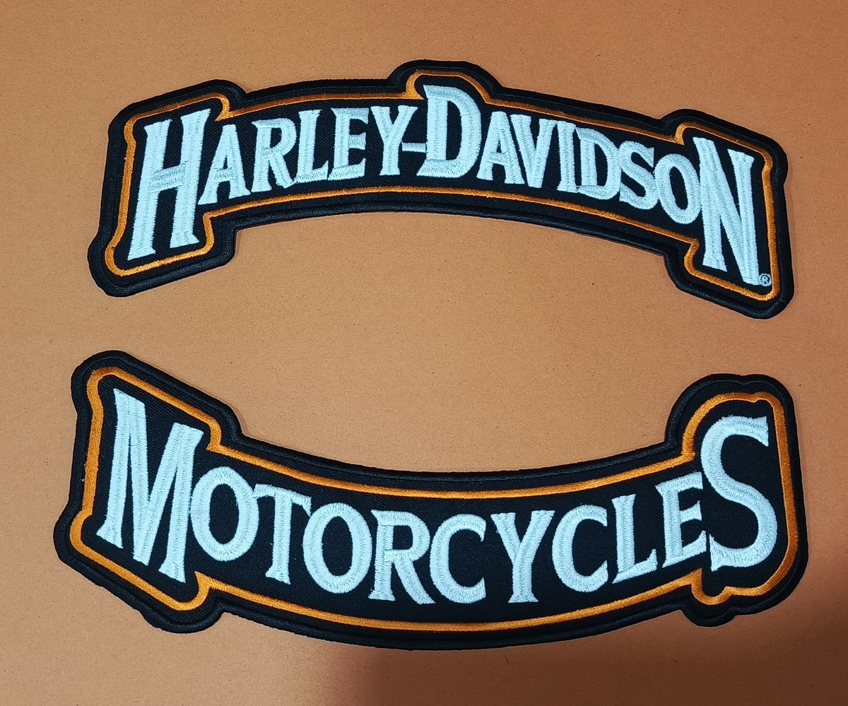 Harley-Davidson Top & Bottom Rocker Set | Embroidered Biker Badge